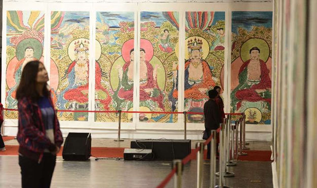 洪洞县广胜寺壁画被“搬进”大槐树文化中心