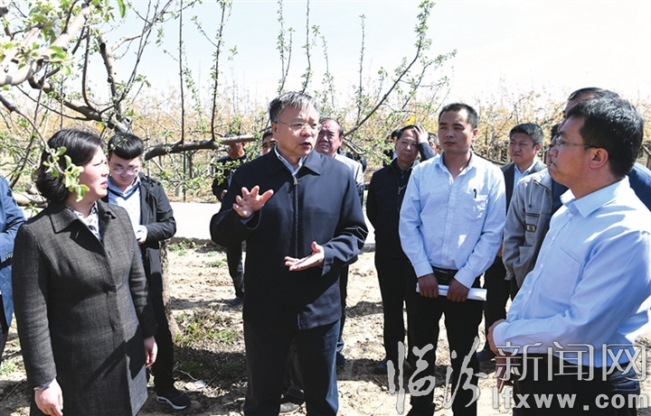 岳普煜在吉县隰县就开展专项治理活动等工作进行调研