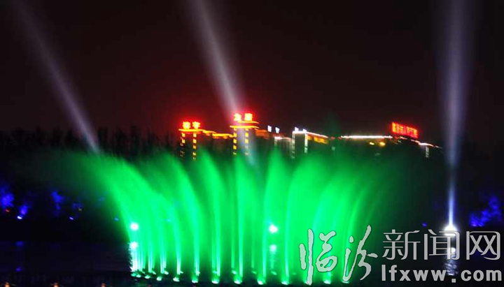 临汾汾河公园水景喷泉 一道美轮美奂的视听盛宴