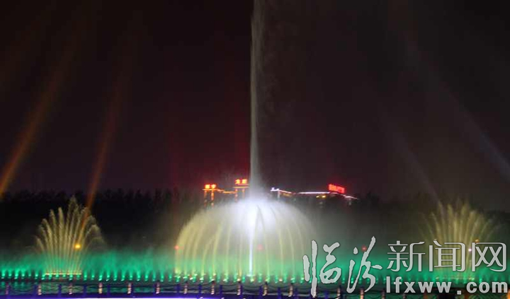 临汾汾河公园水景喷泉 一道美轮美奂的视听盛宴