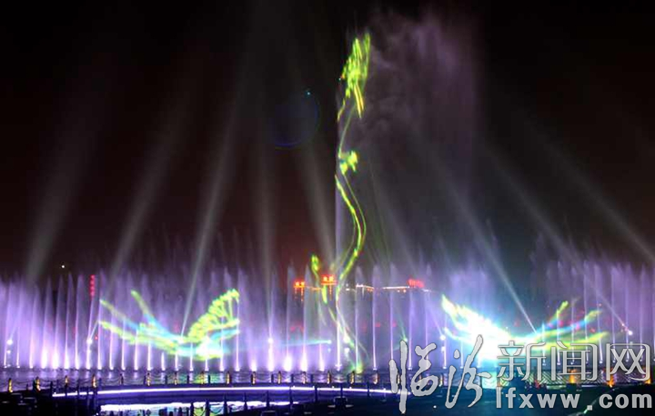 临汾汾河公园水景喷泉 一道美轮美奂的视听盛宴