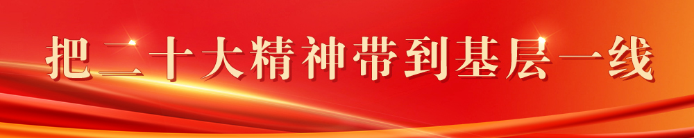 把二十大精神带到基层一线