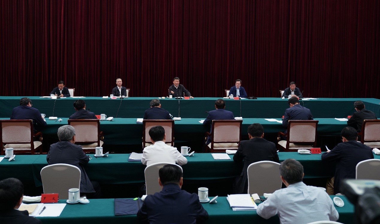 2019年5月20日至22日,中共中央总书记、国家主席、中央军委主席习近平在江西考察,主持召开推动中部地区崛起工作座谈会并发表重要讲话。新华社记者 谢环驰 摄