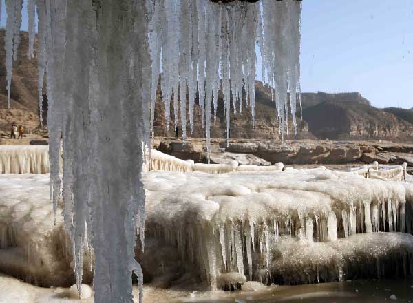 黄河壶口冰凌成型（6张）