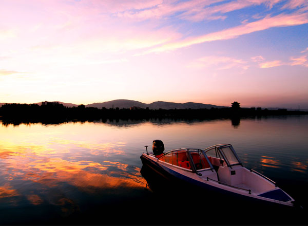 滨河晚霞美如画（7张）