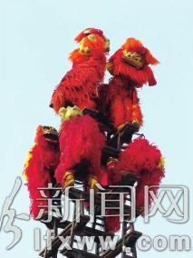 临汾市首批国家级非物质文化遗产:天塔狮舞