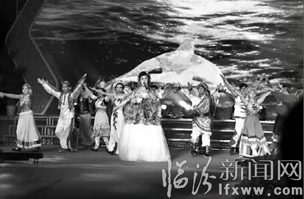 尧都农商银行“赤子情怀”文艺晚会现场。 闫锐鹏摄