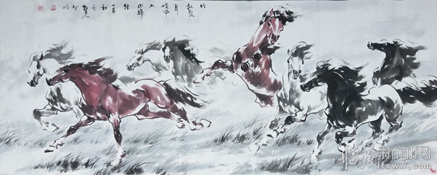 临汾画家季登明:世有千里马 藏吾画图中